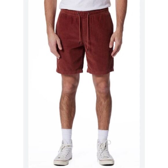 Union Bay Men's Archie Red Clay Corduroy Pull On Shorts Drawstring M NWT - Picture 1 of 8